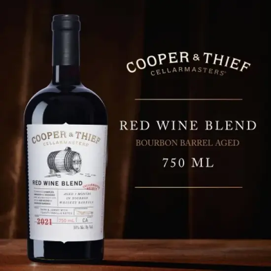 Cooper & Thief Bourbon Barrel-Aged Red Blend Wine - 750ml Bottle image {2}