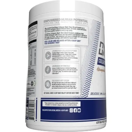 EHPlabs OxySleep Collagen Powder &ndash; Nighttime Sleep & Shred Support, Type 1 & 3 Bovine Collagen, Hot Cocoa Flavor &ndash; 30 Servings image {7}