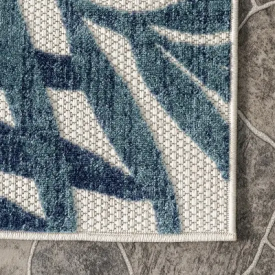 nuLOOM Flor Multi Tropical Leaves Indoor/Outdoor Patio Area Rug image {4}