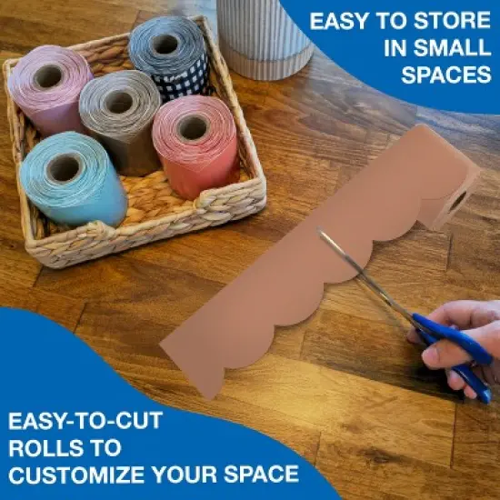 Carson Dellosa Education 65' Cinnamon Spice Rolled Scalloped Bulletin Board Borders (1 roll) image {4}