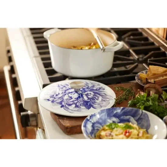 Cuisinart Caskata 5qt Enameled Cast Iron Round Casserole - Blooming Peony image {6}