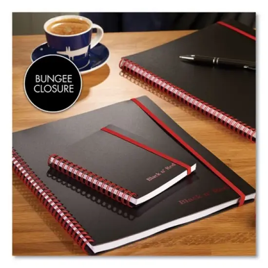 Black n' Red Flexible Cover Twinwire Notebooks, SCRIBZEE Compatible, 1-Subject, Wide/Legal Rule, Black Cover, (70) 8.25 x 5.63 Sheets image {6}