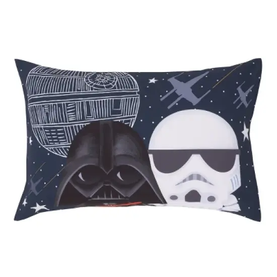 Star Wars Welcome to the Galaxy Navy and Gray Yoda, R2-D2, Chewbacca, and Princess Leia 4 Piece Toddler Bed Set image {5}