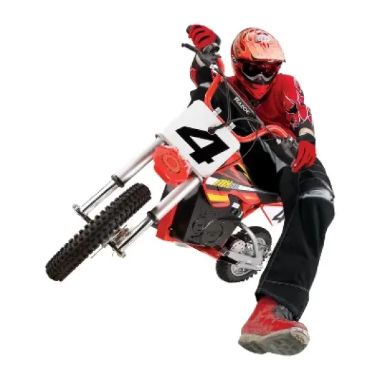 Razor MX500 Dirt Rocket Adult & Teen Ride On High-Torque Electric Motocross Motorcycle Dirt Bike, Speeds up to 15 MPH, Ages 14 and Up, Red image {2}