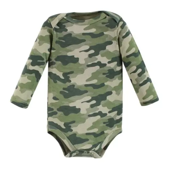 Hudson Baby Infant Boy Cotton Long-Sleeve Bodysuits, Into The Woods Prints 7-Pack image {4}