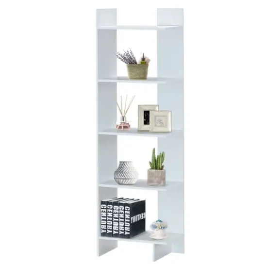 Costway 5-Tier Bookcase Storage Open Shelves Display Unit Room Divider image {8}