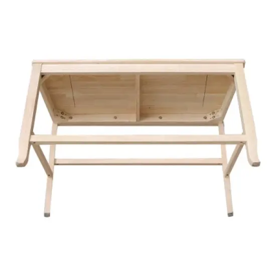 24" Double X Back Bench Seat Height Unfinished - International Concepts image {6}
