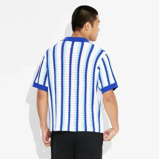 Men's Short Sleeve Knit Button-Down Shirt- Original Use&trade; image {2}