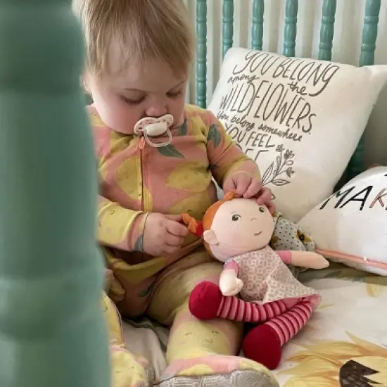 HABA Snug Up Roya - 10" Soft Doll with Fuzzy Red Pigtails and Embroidered Face image {8}