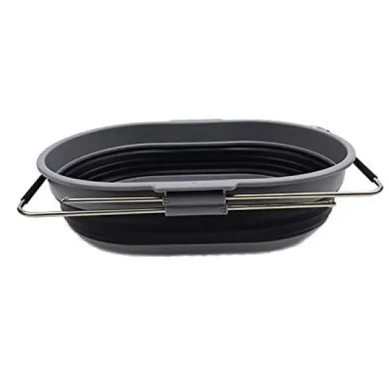 SAMMART 5L (1.3 gallon) Expandable & Collapsible Over The Sink Rectangular Colander image {4}
