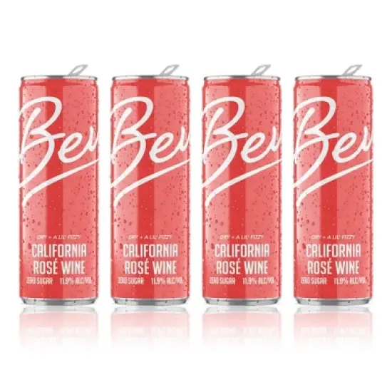Bev California Ros&eacute; Wine - 4pk/250ml Cans image {1}
