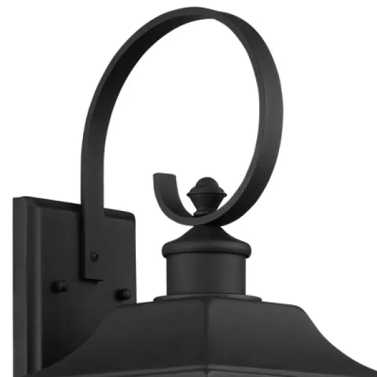 John Timberland Moray Bay Mission Outdoor Wall Light Fixture Black Lantern 24" Clear Seedy Glass for Post Exterior Barn Deck House Porch Yard Patio image {7}