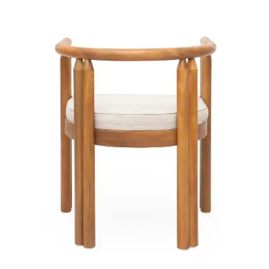 Christopher Knight Home Mordak Rustic 7 Piece Patio Acacia Wood Dining Set with Cushions image {10}