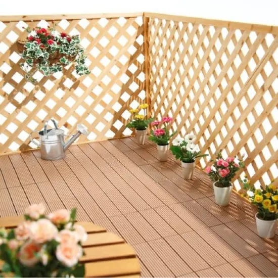 Courtyard Casual WPC Brown Decking Tile, 9 pc Set image {3}