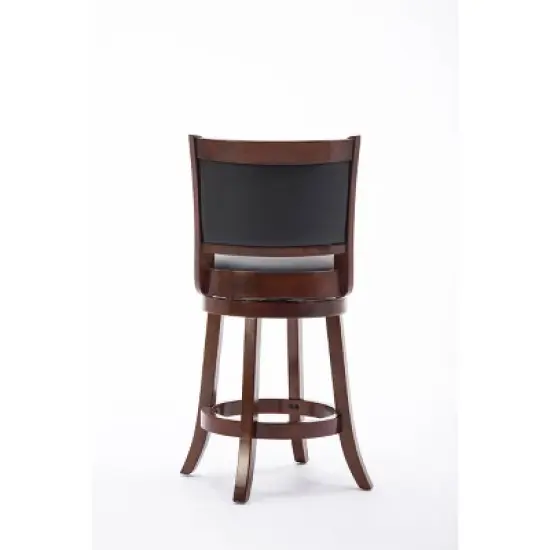 24" Augusta Swivel Counter Height Barstool Hardwood - Boraam image {1}