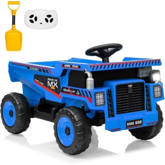 12V Ride On Dump Truck for Kids, Ride On Car with Remote Control, Construction Vehicles with Dump Bed & Shovel, Ride-On Toys for Kids 3+ image {6}