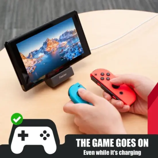 Insten Adjustable Charging Dock Stand for Nintendo Switch & Switch Lite & OLED Model Docking Station with USB C Port, Gray image {5}
