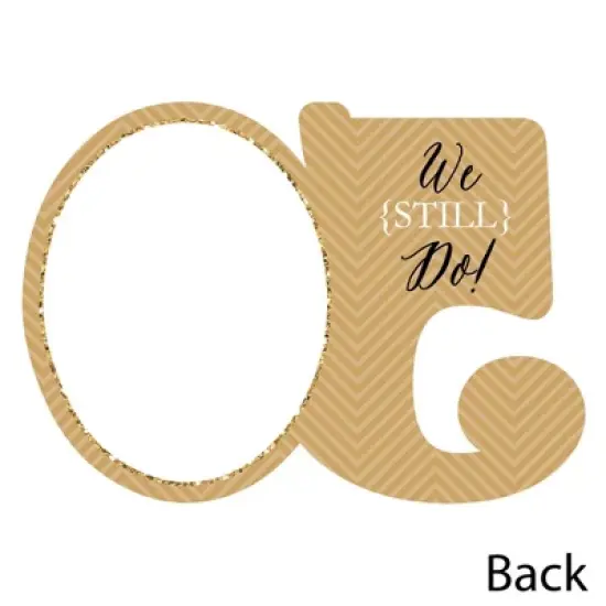 Big Dot of Happiness We Still Do - 50th Wedding Anniversary - Shaped Thank You Cards - Anniversary Party Thank You Cards with Envelopes - Set of 12 image {3}
