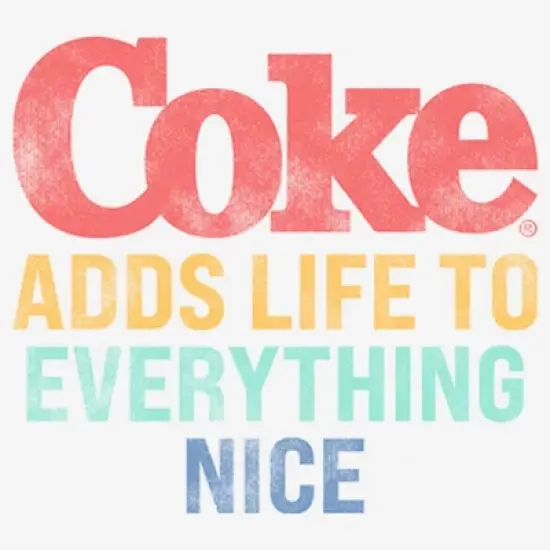 Women's Coca Cola Unity Adds Life to Everything Nice Logo T-Shirt image {1}