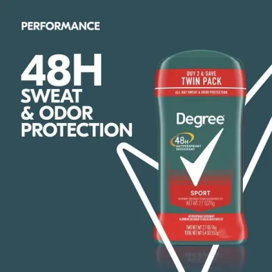 Degree Men Sport 48-Hour Antiperspirant & Deodorant Stick - 2.7oz/2ct image {2}