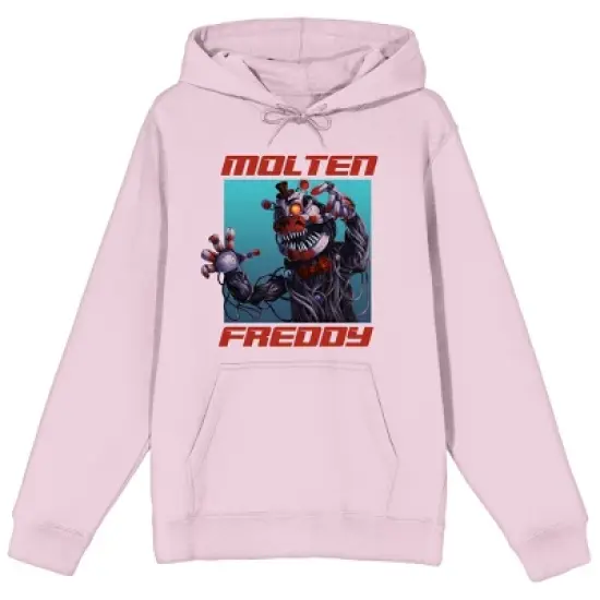 Five Nights At Freddy's Molten Freddy Long Sleeve Cradle Pink Adult Hooded Sweatshirt image {2}