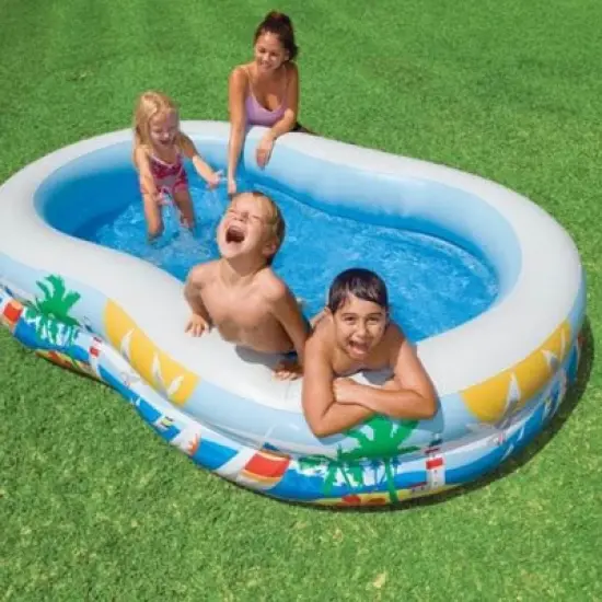 Intex 8.6ft x 5.25ft x 18in Swim Center Inflatable Ocean Side Swimming Pool image {4}