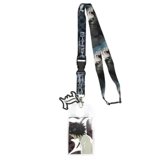 Death Note Detective L Anime Lanyard ID Badge Holder With 2' Rubber Charm image {5}