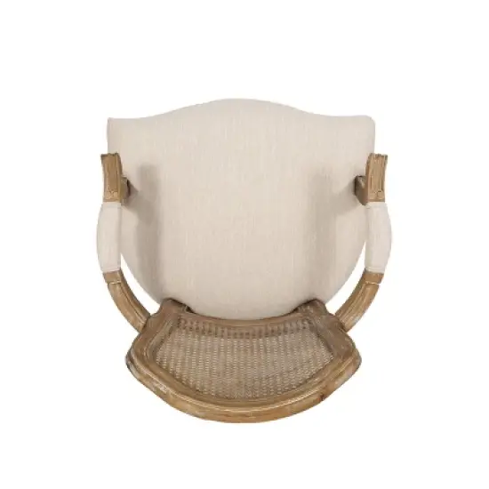 2pk Mina French Country Wood and Cane Upholstered Dining Chairs - Christopher Knight Home image {5}