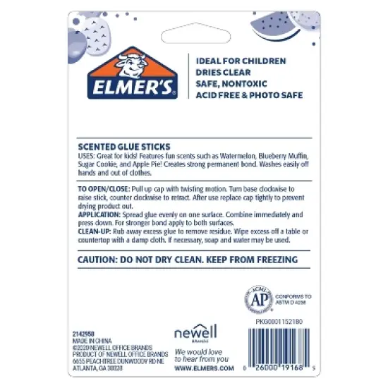 Elmer's 4pk Washable School Glue Sticks Scented image {1}