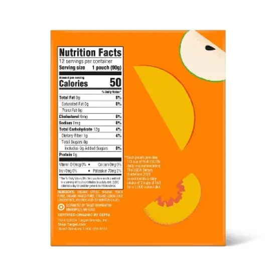 Organic Apple Peach Mango Fruit Puree Pouches - 38.04oz/12ct - Good & Gather&trade; image {1}