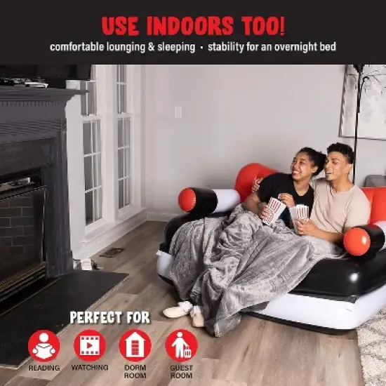 Suntan Pool | Luxury Pool Float | Inflatable Poolside Couch | 2 in 1 Pool Float with Foldable Couch | Doubles as an Air Bed | Portable Camping Couch image {5}