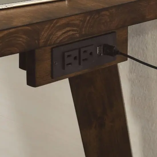 Ballivor Counter Height Dining Table Sets with USB Plug Dark Walnut - HOMES: Inside + Out image {6}