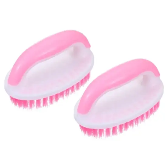 Unique Bargains Plastic Shoe Carpet Floor Cleaning D Handle Laundry Scrub Brushes 2 Pcs image {5}