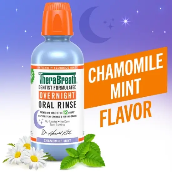 TheraBreath Overnight Mouthwash - Chamomile Mint - 16 fl oz image {2}