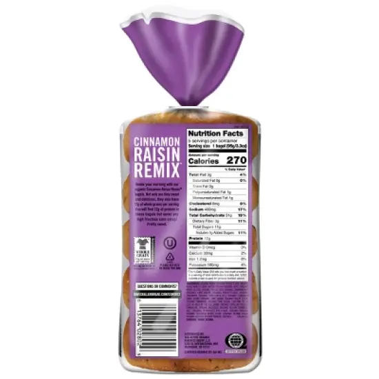 Dave's Killer Bread Organic Cinnamon Raisin Remix Bagels - 16.75oz image {7}