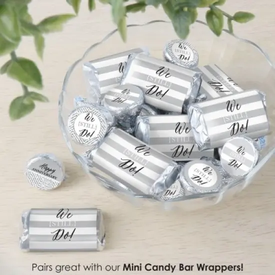 Big Dot of Happiness We Still Do - Wedding Anniversary - Anniversary Party Small Round Candy Stickers - Party Favor Labels - 324 Count image {5}