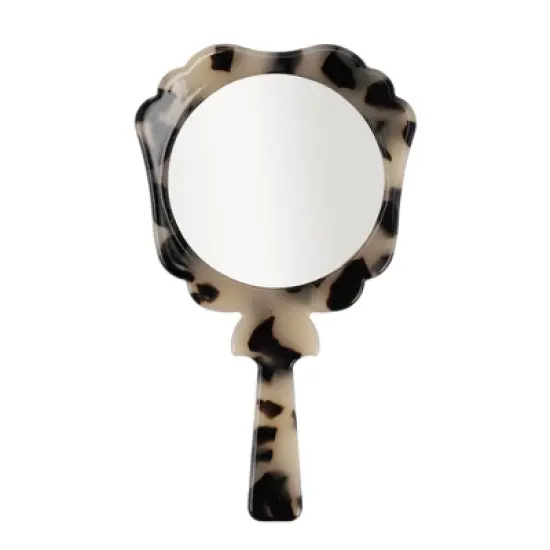 Unique Bargains Durable Handheld Makeup Mirror 1 Pc image {6}