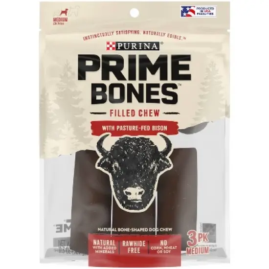 Prime Bones Femur Bison Chewy Dog Treat - M image {5}