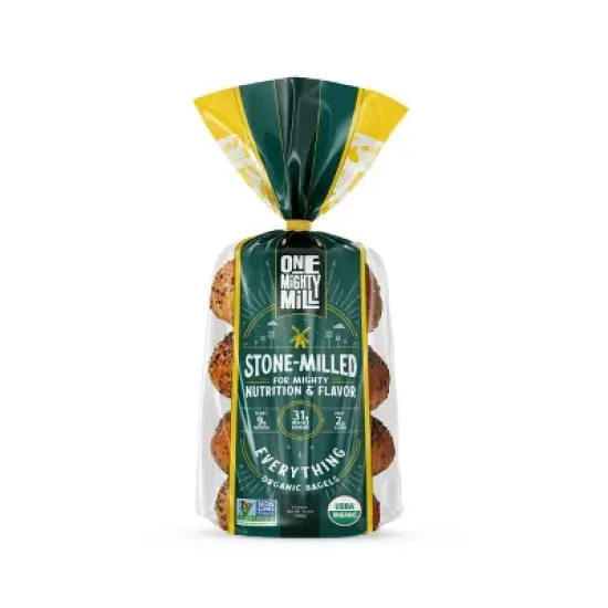 One Mighty Mill Whole Wheat Everything Bagel - 4ct / 13.4oz image {6}