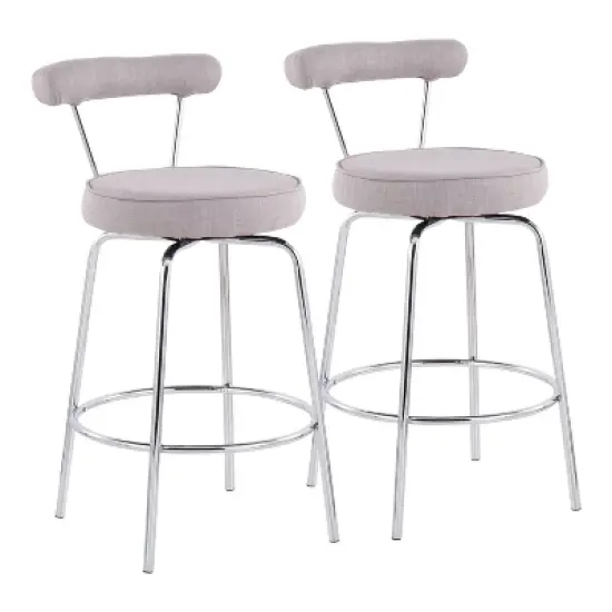 Set of 2 Rhonda Glam Counter Height Barstools - LumiSource image {13}