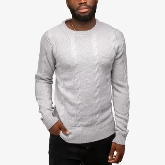 X RAY Men's Cable Knit Crewneck Pullover Sweater image {9}