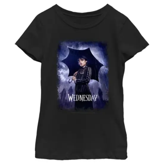 Girl's Wednesday Character Poster T-Shirt image {3}