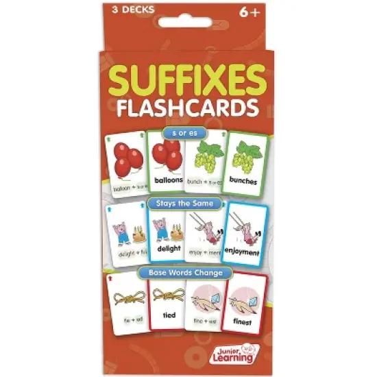 Junior Learning Suffixes Flash Cards image {1}