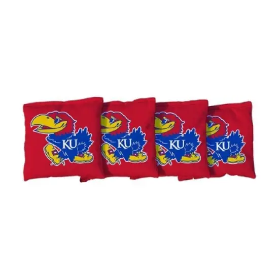 NCAA Kansas Jayhawks Corn-Filled Cornhole Bags Red - 4pk image {1}