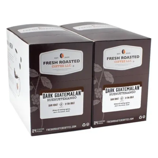 Fresh Roasted Coffee - 48 CT Dark Guatemalan Dark Roast Single Serve Pods image {2}