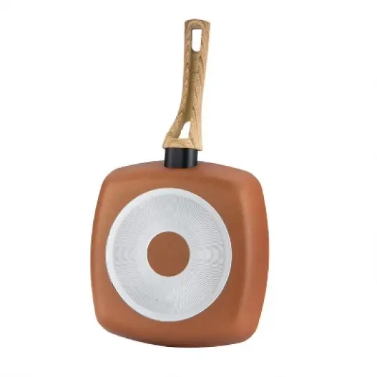 Hamilton Beach HBV111 11 Inch Forged Aluminum Terracotta Nonstick Coated Griddle Frying Pan Skillet with Bakelite Handle, Copper image {1}