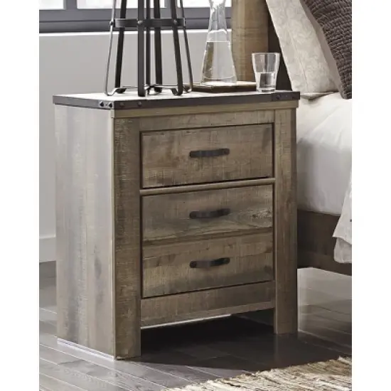 Signature Design by Ashley Casual Trinell 2 Drawer Nightstand, Brown image {1}