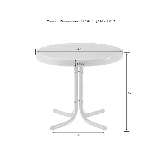 Crosley 3pc Tulip Retro Metal Conversation Set image {8}