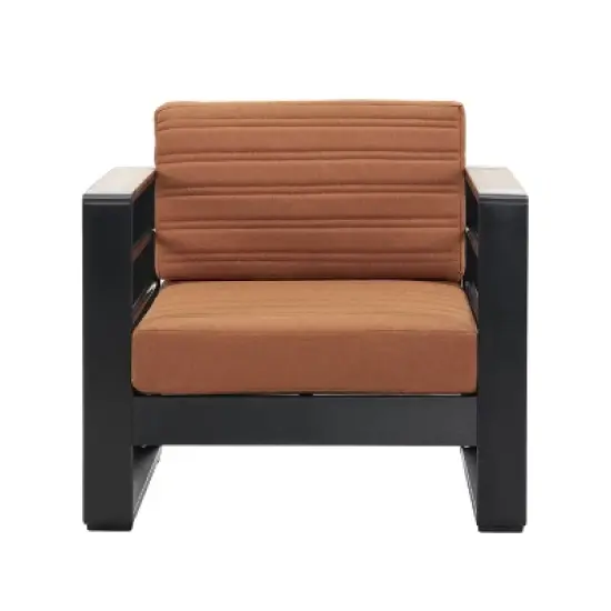Christopher Knight Home Giovanna Outdoor Aluminum and Faux Wood Club Chair image {11}