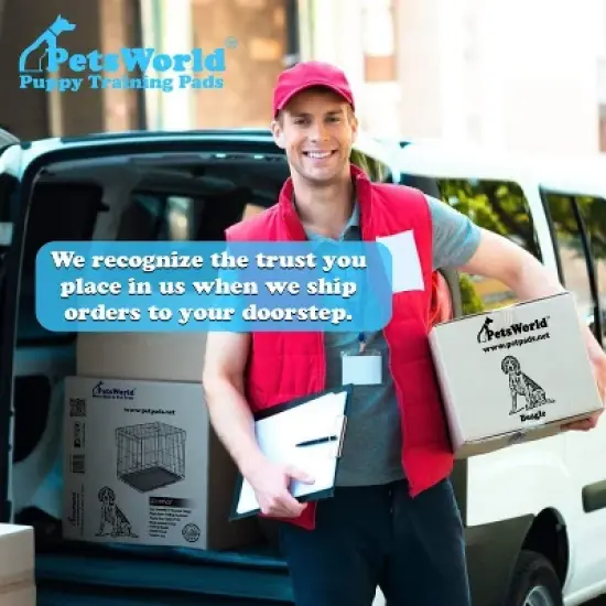 PetsWorld Economy Value (23x36 inch) Puppy Training & Potty Pads 300 Count image {5}